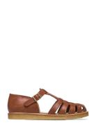 Sandals - Flat - Closed Toe - Op Matalapohjaiset Sandaalit Brown ANGUL...