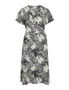 Vilovie S/S Wrap Midi Dress/Su - Noos Polvipituinen Mekko White Vila