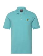 Plain Polo Shirt Tops Polos Short-sleeved Blue Lyle & Scott