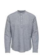 Onscaiden Ls Halfplackt Linen Shirt Noos Tops Shirts Casual Grey ONLY ...