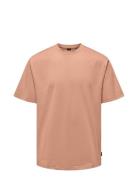 Onsfred Rlx Ss Tee Noos Tops T-shirts Short-sleeved Cream ONLY & SONS