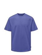 Onsfred Rlx Ss Tee Noos Tops T-shirts Short-sleeved Blue ONLY & SONS