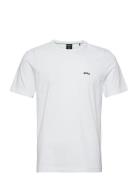 Tee Curved Sport T-shirts Short-sleeved White BOSS