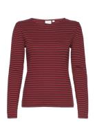 Vibalu Puff L/S Rib Top - Tops T-shirts & Tops Long-sleeved Burgundy V...