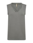 Sc-Marica Tops T-shirts & Tops Sleeveless Grey Soyaconcept