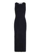 Briellegz Sl Rib Dress Polvipituinen Mekko Black Gestuz