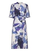 Elitaiw Wrap Dress Polvipituinen Mekko Blue InWear