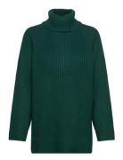 Roll-Neck Knitted Sweater Tops Knitwear Turtleneck Green Gina Tricot