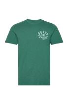 Athletic College Graphic Tee Tops T-shirts Short-sleeved Green Superdr...