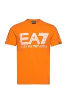 T-Shirt Tops T-shirts Short-sleeved Orange EA7