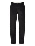 Slh196-Straight Miles Cord Pants W Noos Bottoms Trousers Chinos Black ...