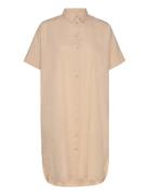 Slfblair 2/4 Short Shirt Dress Noos Lyhyt Mekko Beige Selected Femme