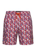 Floral Print Resort Swim Shorts Uimashortsit Red Lyle & Scott