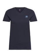 Kassidy Reg Sj Vin W Tee Tops T-shirts & Tops Short-sleeved Navy VINSO...
