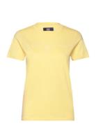 Layla Reg Sj Vin W Tee Tops T-shirts & Tops Short-sleeved Yellow VINSO...