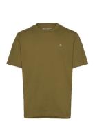 T-Shirts Short Sleeve Tops T-shirts Short-sleeved Khaki Green Marc O'P...