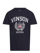 Karlo Reg Sj Vin Jr Tee Tops T-shirts Short-sleeved Navy VINSON