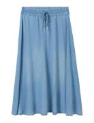 Skirt Denim Look Polvipituinen Hame Blue Tom Tailor