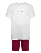 S/S Short Set Pyjama Burgundy Calvin Klein