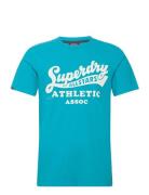 Vintage Home Run Tee Tops T-shirts Short-sleeved Blue Superdry