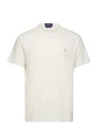 Classic Fit Jersey Crewneck T-Shirt Tops T-shirts Short-sleeved Cream ...
