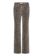 Pd-Birkin Jeans Leopard Bottoms Jeans Straight-regular Brown Pieszak