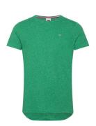 Tjm Slim Jaspe C Neck Tops T-shirts Short-sleeved Green Tommy Jeans