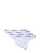 Pclogo Lady Thong 4 Pack Noos Bc Stringit Alusvaatteet White Pieces