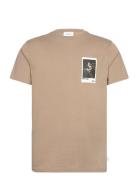 Memory T-Shirt Tops T-shirts Short-sleeved Beige Les Deux