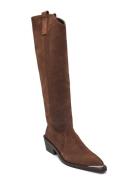 Long Boots Korkeavartiset Saapikkaat Brown Billi Bi