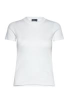 Ribbed Cotton Tee Tops T-shirts & Tops Short-sleeved White Polo Ralph ...