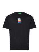 T-Shirt Tops T-shirts Short-sleeved Black United Colors Of Benetton