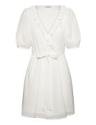 Towa Frill Dress Lyhyt Mekko White Bubbleroom