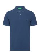 H/S Polo Shirt Tops Polos Short-sleeved Navy United Colors Of Benetton