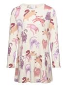 Top Long Cats Tops Blouses & Tunics Cream Lindex