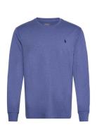 Custom Slim Fit Jersey T-Shirt Tops T-shirts Long-sleeved Blue Polo Ra...