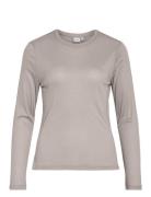 Vialexia O-Neck L/S Top - Noos Tops T-shirts & Tops Long-sleeved Grey ...