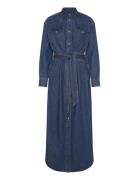 Belted Western Dress Polvipituinen Mekko Blue Lee Jeans