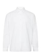 Slhboxy Mat-Ox Ls Shirt Ex Tops Shirts Casual White Selected Homme
