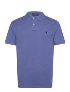 Slim Fit Mesh Polo Shirt Tops Polos Short-sleeved Blue Polo Ralph Laur...