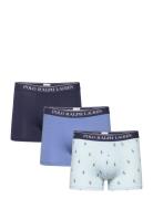 Classic Stretch-Cotton Trunk 3-Pack Bokserit Navy Polo Ralph Lauren