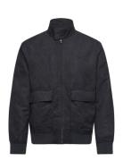 Suede-Effect Jacket With Zip Ohut Takki Navy Mango