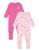 Nbfnightsuit 2P Zip Ff Rose Deer Noos Pyjama Sie Jumpsuit Haalari Pink...