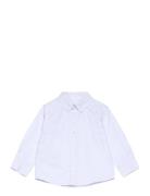 Oxford Cotton Shirt Tops Shirts Long-sleeved Shirts Blue Mango