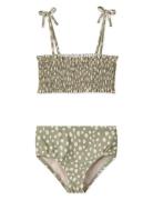 Mikaela Printed Bikini Set Bikinit Green Liewood