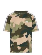 J Bl Camo T Sport T-shirts Short-sleeved Khaki Green Adidas Sportswear