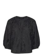 Dharma Tops Blouses Long-sleeved Black Desigual