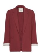 Slshirley Fold-Up Blazer Blazers Single Breasted Blazers Burgundy Soak...