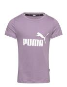 Ess Logo Tee G Sport T-shirts Short-sleeved Purple PUMA