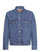 Basic Denim Jacket Farkkutakki Denimtakki Blue Mango